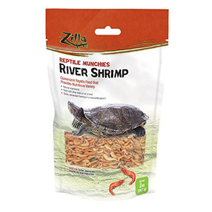 Zilla Reptile Food Munchies River Shrimp, 2-Ounce