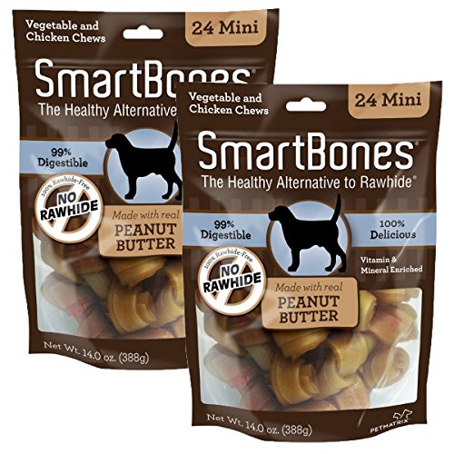Smartbones Mini Peanut Butter 14oz Bags. 2pk.