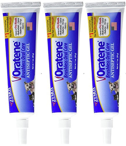 (3 Pack) Pet King Zymox Oratene Veterinarian Antiseptic Oral Gel, 1.0 Ounce Per Pack