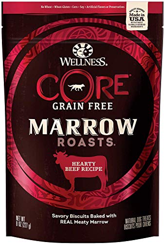 Wellness Core Marrow Roasts Natural Grain Free Dog Treats, 8-Ounce Bag