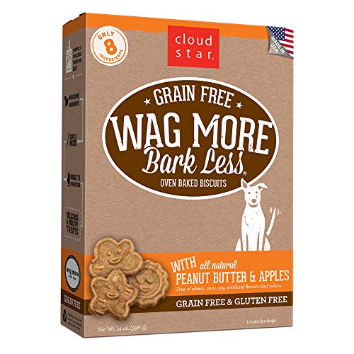 Cloud Star Wag More Bark Less Oven Baked Biscuits, Grain Free Crunchy Dog Treats, Made in the USA