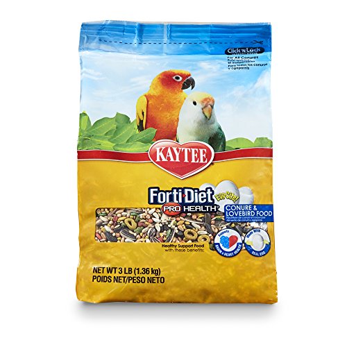 Kaytee Forti-Diet Pro Health Egg-Cite! Conure & Lovebird Food, 3-lb bag