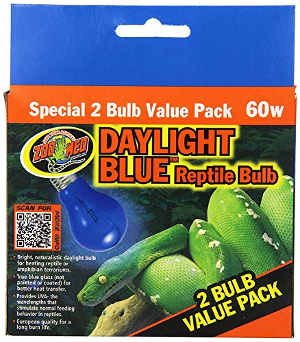 Zoo Med 4-Pack Daylight Blue Reptile Bulb, 60-watt
