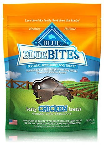 BLUE Bites Chicken Recipe Dog Treats 6-oz, Chicken - 2 Pack