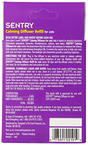Sentry Sentry Calming Diffuser Refill for Cats, 1.5 Ounce