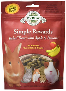 Oxbow Simple Rewards Baked Treats - Apple and Banana - 2 ounces