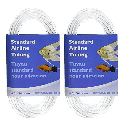 PENN PLAX Standard Airline Tubing Air Pump Accessories, 8-Feet (2 Pack)