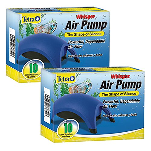 Tetra 77851 Whisper Air Pump, 10-Gallon (2-Pack)