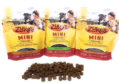 Zuke's Mini Natural Soft Dog Treat Three Pack (Duck, Chicken, Peanut Butter & Oats)