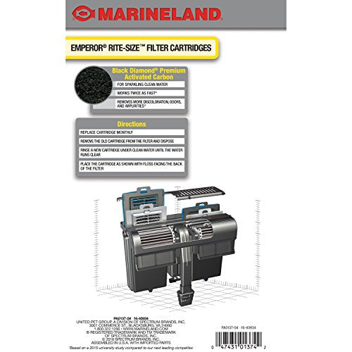 MarineLand Emperor Bio-Wheel Replacement Power Filter Cartridges, 4-Count