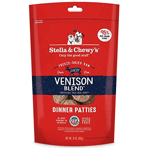 Stella & Chewy's Freeze-Dried Dinner Patties Grain-Free Dog Food, Venison, 30 oz