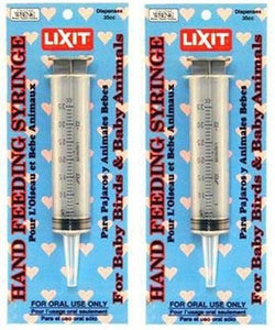 Lixit Hand Feeding Syringe, 35cc (2 Pack)