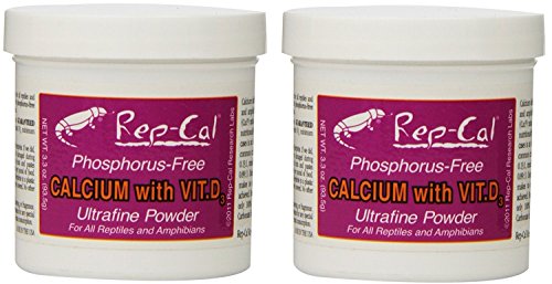 Rep-Cal SRP00200 Phosphorous-Free Calcium Ultrafine Powder Reptile/Amphibian Supplement with Vitamin D3