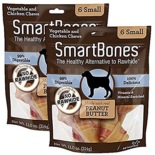SmartBones Peanut Butter Dog Chew, Small, 6 pieces/pack