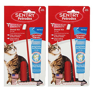 Petrodex Sentry Dental Kit Cats, Malt Toothpaste, 2.5 oz