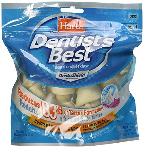 Hartz Dentist's Best Rawhide Bones for Dogs, 2 Pack