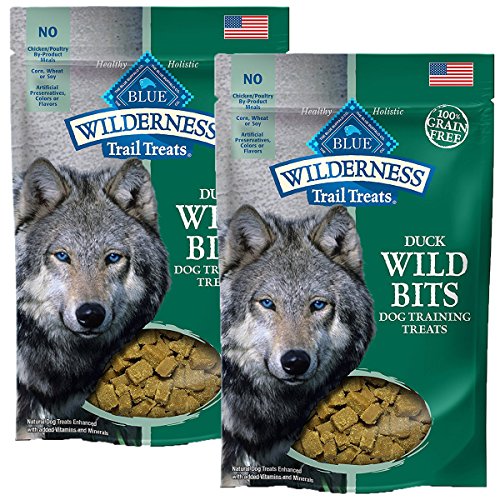 BLUE Wilderness Trail Treats Grain-Free Wild Bits Duck Recipe Dog Treats 4-oz, Duck Recipe / 2 Pack