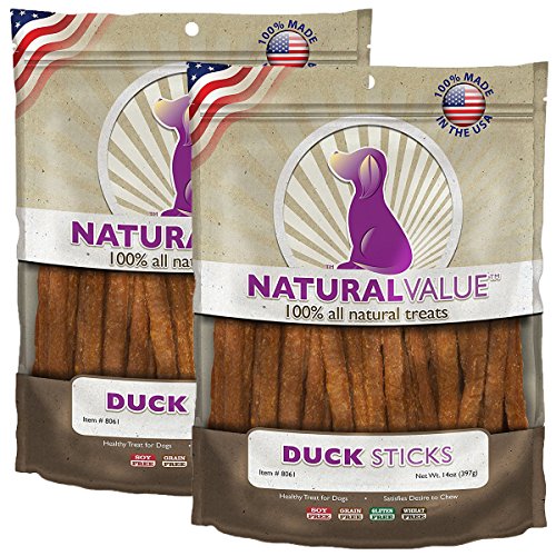 Loving Pets Natural Value All Natural Soft Chew Duck Sticks for Dogs, 14-Ounce