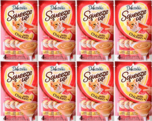 Delectables Squeeze Up Lickable Wet Cat Treats Chicken -32 Tubes (8 x 4 packs)