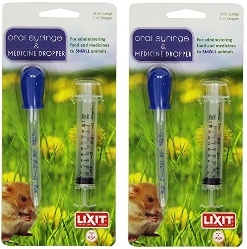 Lixit Oral Syringe and Medicine Dropper, 3ml/10ml (Pack of 2)