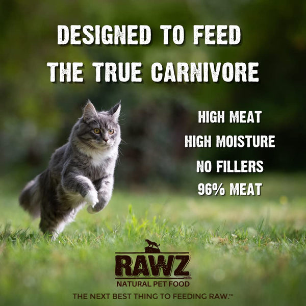 Rawz Natural Premium Pate Canned Cat Wet Food - Made with Real Meat Ingredients No BPA or Gums - 5.5oz Cans 24 Count