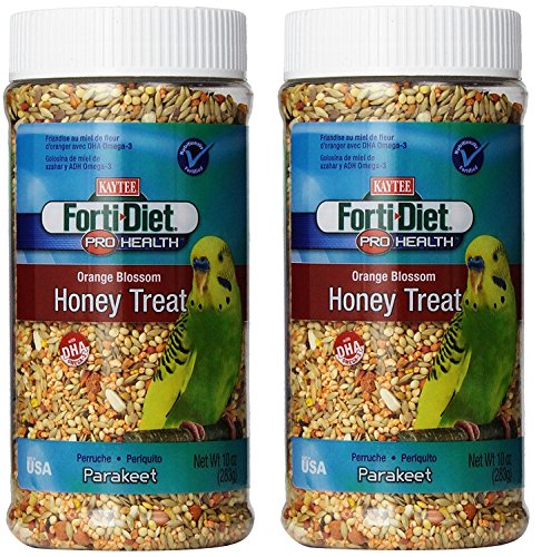 Kaytee Forti Diet Pro Health Orange Blossom Honey Bird Treats for Parakeets, 10-Ounce - 2 Pack
