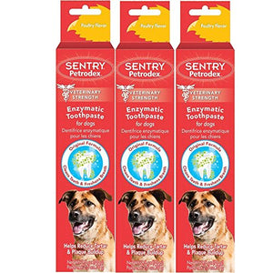Petrodex Enzymatic Toothpaste for Dogs - Poultry Flavor, 2.5-Ounce (Pack of 3)