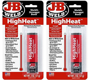 J-B Weld 8297 HighHeat 500 Degree Epoxy Putty-2 Pack