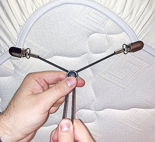Home Style Bed Sheet Straps Band Adjustable Fastener/Holder/Strap/Suspender/Gripper to hold your sheet in place all night