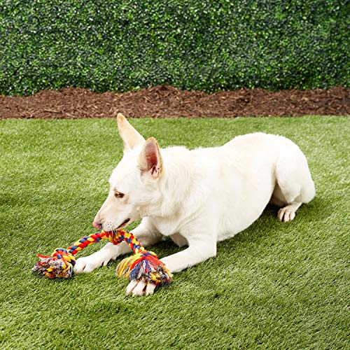 Flossy Chews Cottonblend Color 3-Knot Rope Tug, Large, 25-Inch