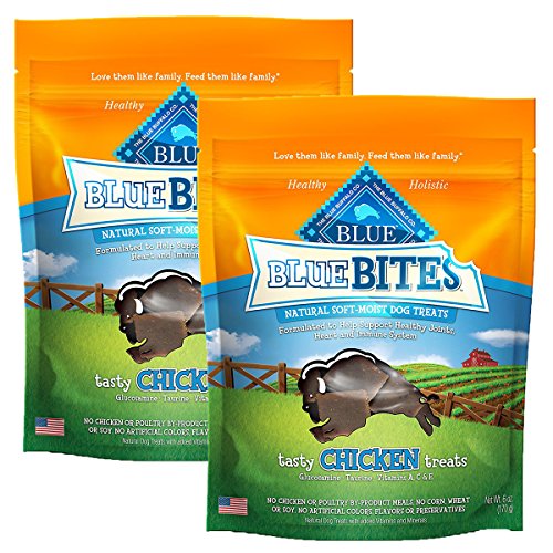 BLUE Bites Chicken Recipe Dog Treats 6-oz, Chicken - 2 Pack