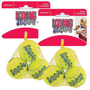 KONG Air Dog Squeakair Dog Toy Tennis Balls, X-Small (6 Pack)