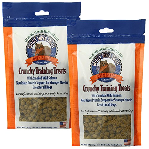 Grizzly Super Treats Crunchy Training Treats Smoked Salmon, .10 Ounces