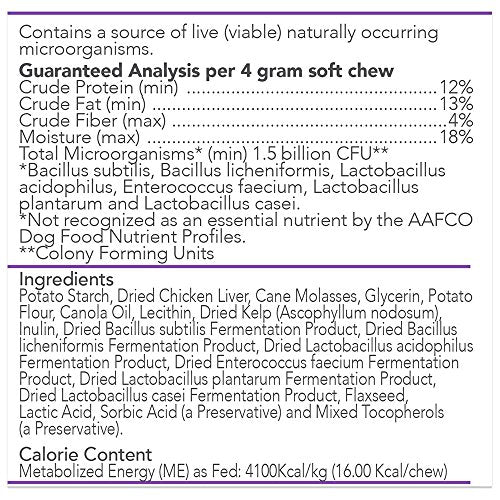 Vet's Best Probiotic Soft Chews Dog Supplements | Supports Dog Digestive Health | Promotes a Healthy Gut | 30 Day Supply
