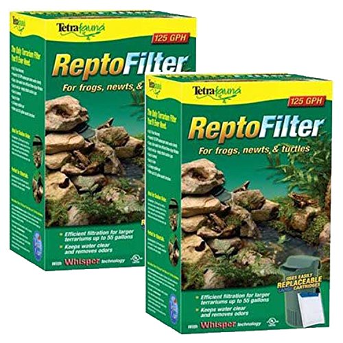 Tetra 26038 ReptoFilter for Terrariums up to 50 Gallons, 125 GPH (2 Pack)