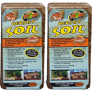 Zoo Med Hermit Soil Coconut Fiber Brick 600g (2 Pack)