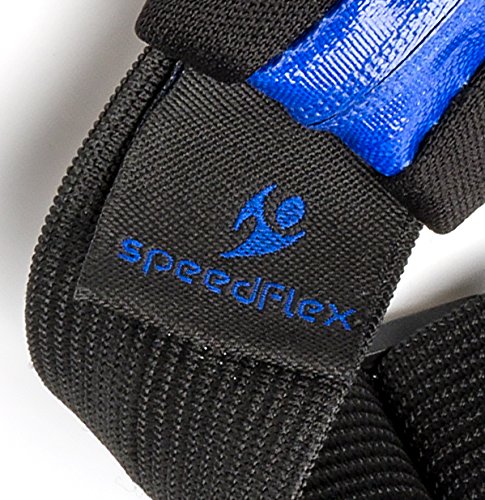 Speedflex Accessory Runner's Belt Pack for Marathon, Fitness, Exercise, Jogging with Weatherproof Zipper, Pink, Black, Blue (Blue)
