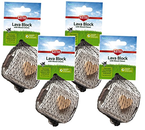 Kaytee Lava Block with Wood Chews, 4 pack