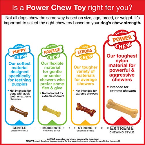 Nylabone Classic Power Chew Flavored Durable Dog Chew Toy, Original, 1 Count, Giant