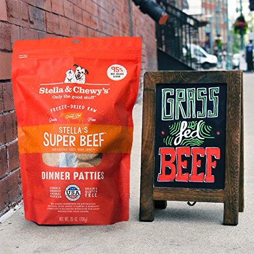 Stella & Chewy's Freeze-Dried Raw Stella's Super Beef Dinner Patties Grain-Free Dog Food, 25 oz. bag