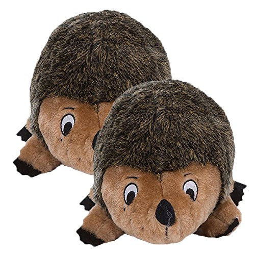 Hedgehogz, Squeak and Grunt Plush Dog Toy, Junior (2 Pack)