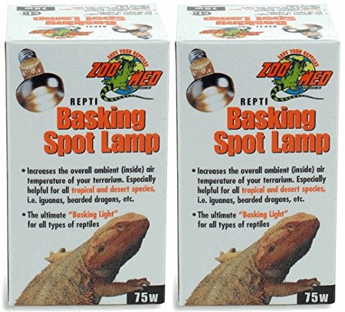 Zoo Med 2 Pack of Repti Basking Spot Lamps, 75 Watt
