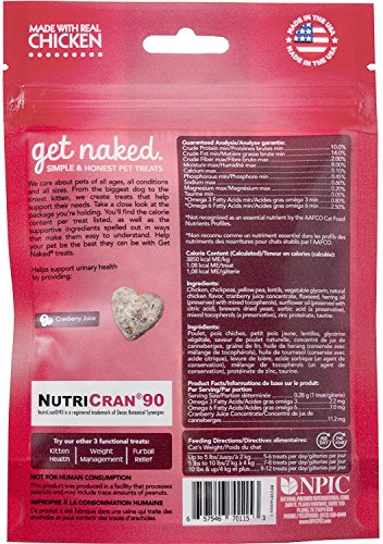 Get Naked Urinary Health Crunchy Treats for Cats (1 Pouch), 2.5 oz