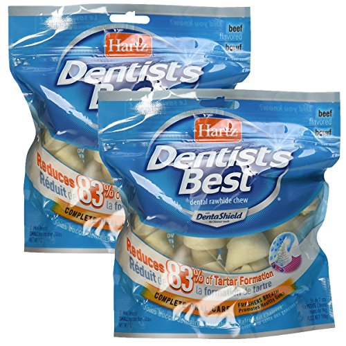 Hartz Dentist's Best Rawhide Bones for Dogs, 2 Pack