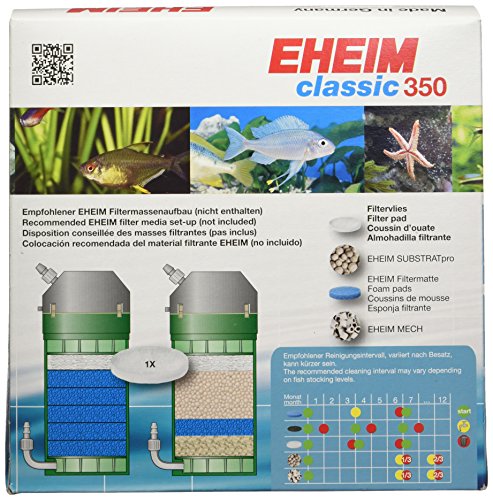 EHEIM Fine Filter Pad (White) for Classic External Filter 2215 (3 Pieces)