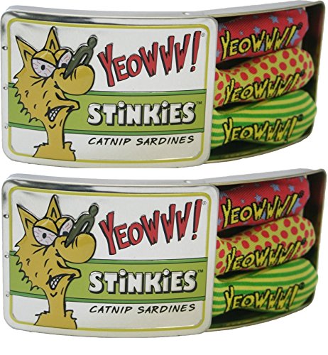 Yeowww Catnip Sardines - 6 Total (2 Packs with 3 Sardines per Pack)